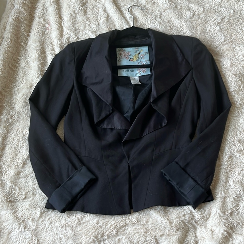 Anthropologie Tabitha Black Blazer Size 2
